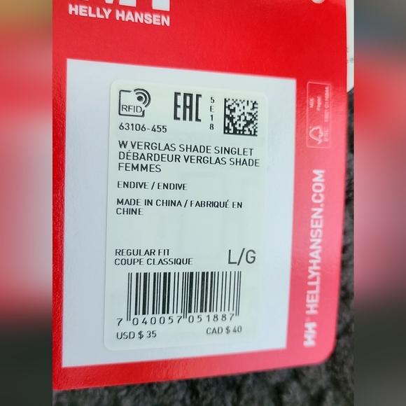 Helly Hansen SPF Performance Tank NWT - Picture 5 of 5